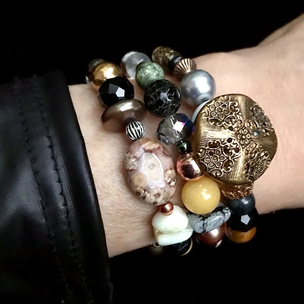 Handmade Bracelet with Vintage and Modern Elements (NB29-4H) New Without Tags - Picture 9 of 9